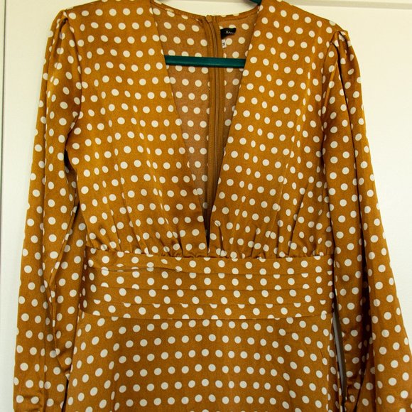 ZCrave SATIN POLKA DOT MAXI DRESS - Picture 3 of 3